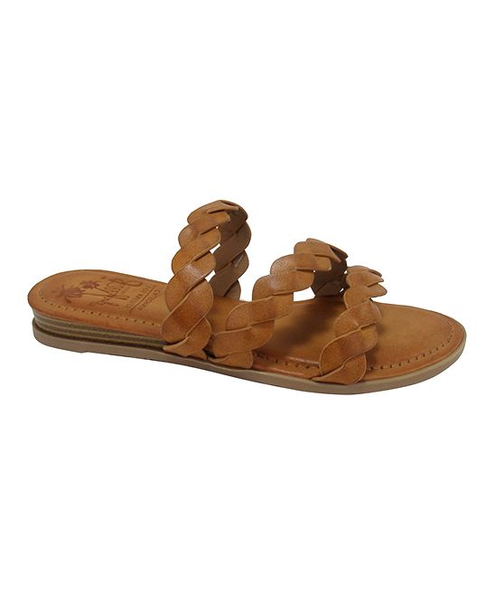 Jellypop Women's Sandals Tab - Brown Alyivia Braided-Strap Sandal | Zulily