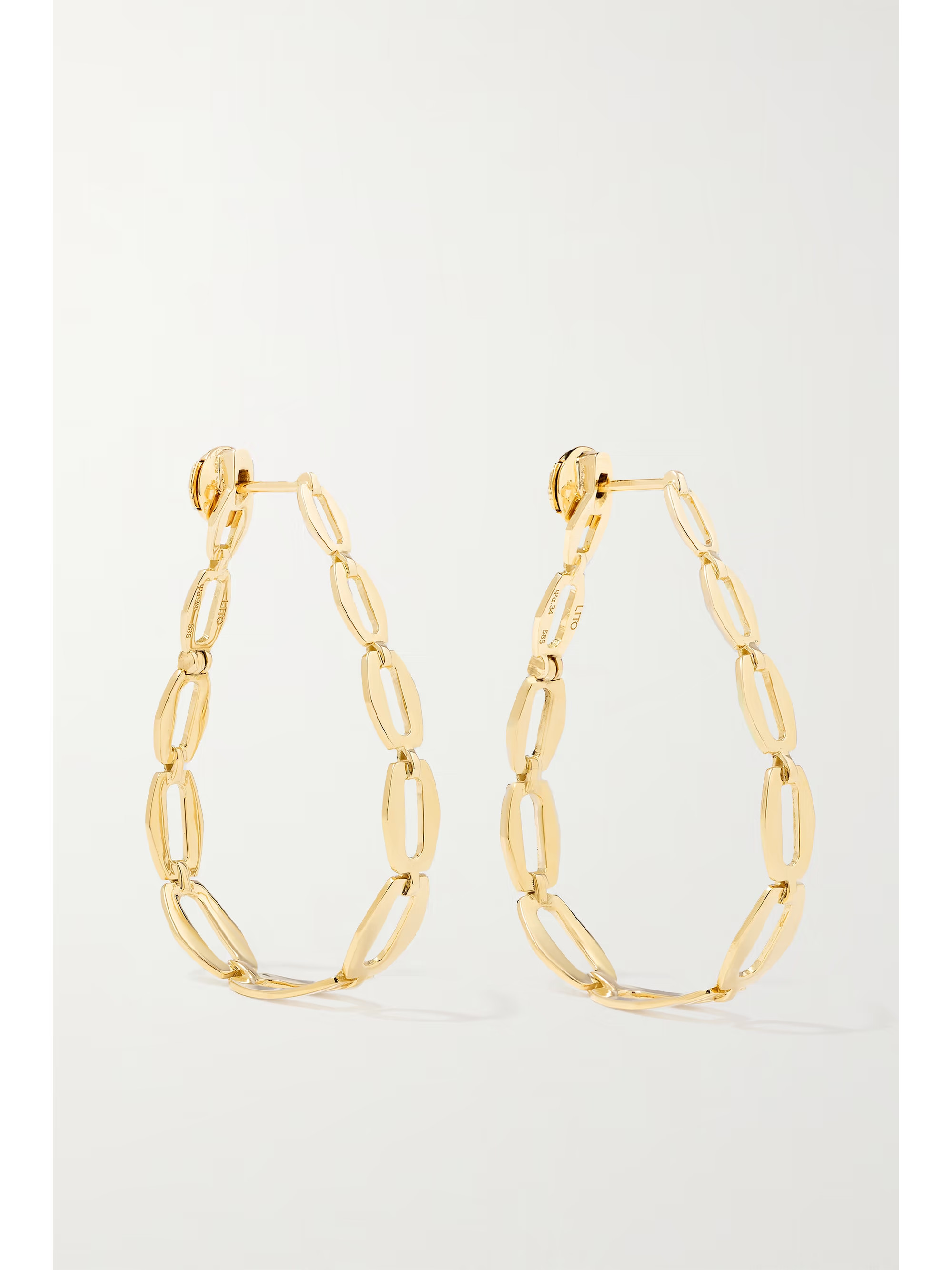 14-karat gold hoop earrings | NET-A-PORTER (US)