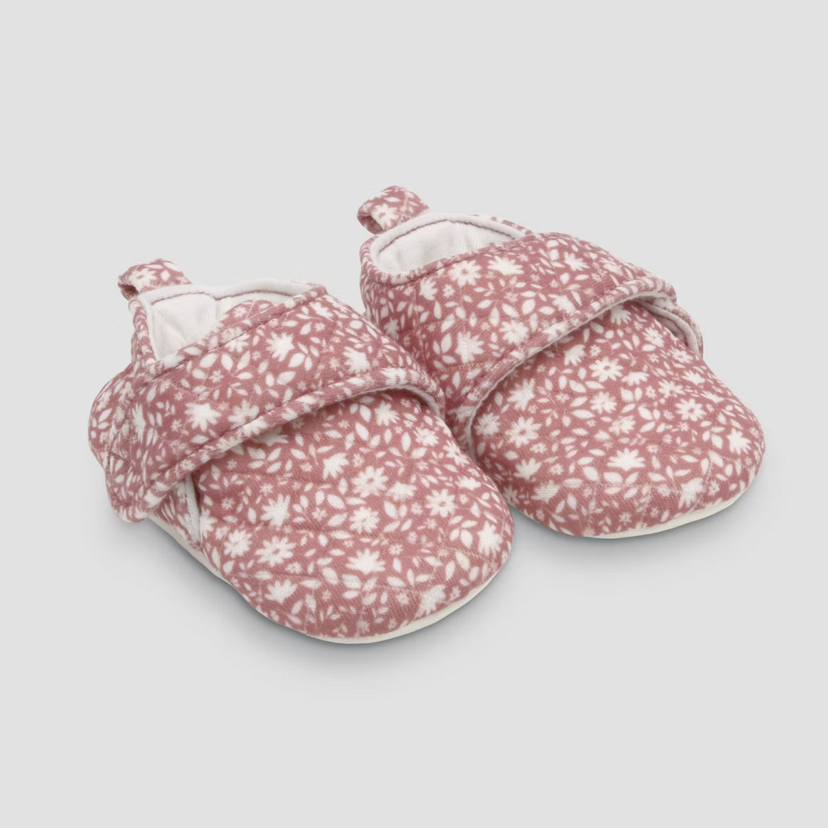 Carter's Just One You® Baby Quilted Construction Slippers - White/Red | Target