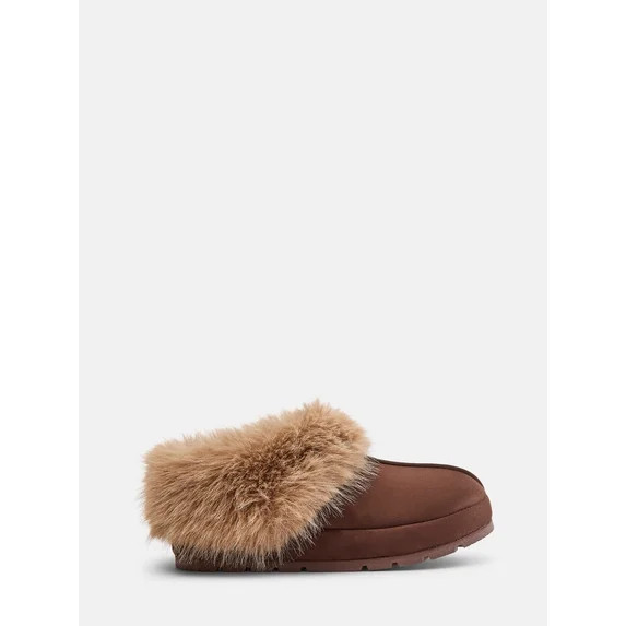 Joyspun Women's Faux Fur Slipper Booties | Walmart (US)