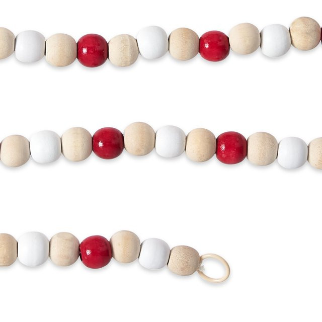 Holiday Time Wood Bead Garland, 12' | Walmart (US)
