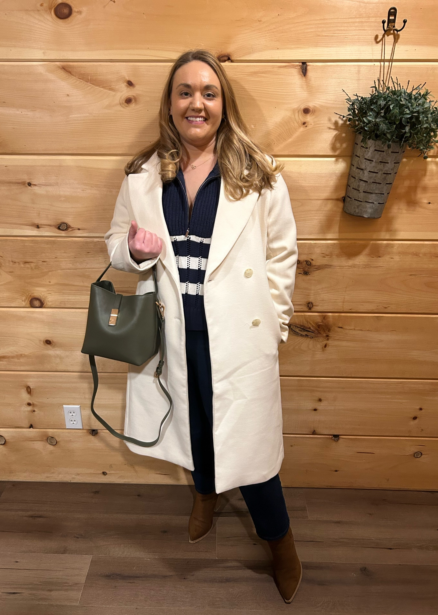 All navy look, navy and cream sweater, dark jeans, dark denim, winter outfit, winter style, olive handbag, bucket bag, navy and olive, navy and cream, pointed toe western boot, ankle booties, quarter zip sweater

#LTKSeasonal #LTKMidsize #LTKTravel