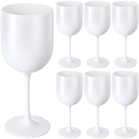 Teenyyou Plastic Wine Glasses Set of 6, 16 oz Goblet Acrylic Plastic Reusable Unbreakable Wine Cu... | Amazon (US)