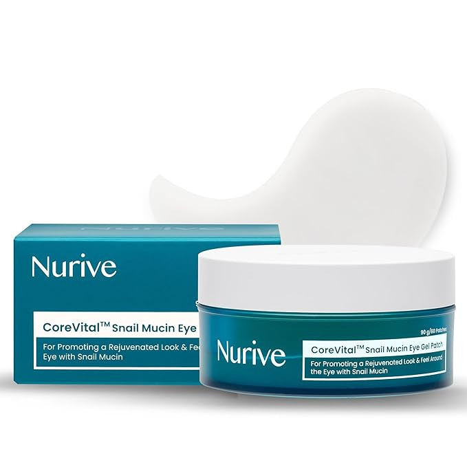 NURIVE CoreVital Snail Mucin Eye Gel Patches - Anti Aging Eye Gel Mask | Moisturizing Under Eye |... | Amazon (US)