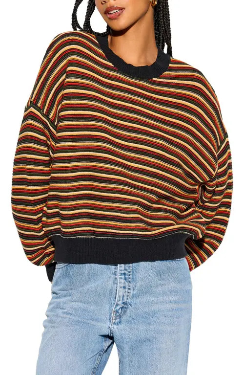 Spiritual Gangster Rue Ottoman Oversize Sweater in Black Multi at Nordstrom, Size Medium | Nordstrom