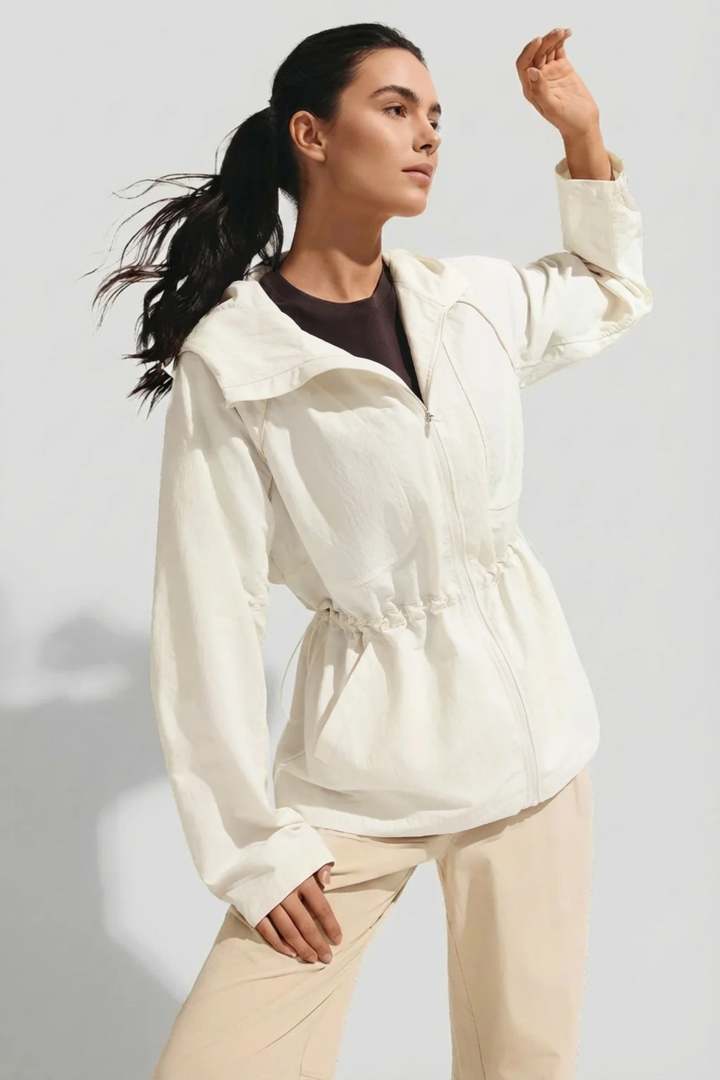 Women's Cinched Waist Sun Protection Jacket UPF 100+ WR008 | Beneunder US