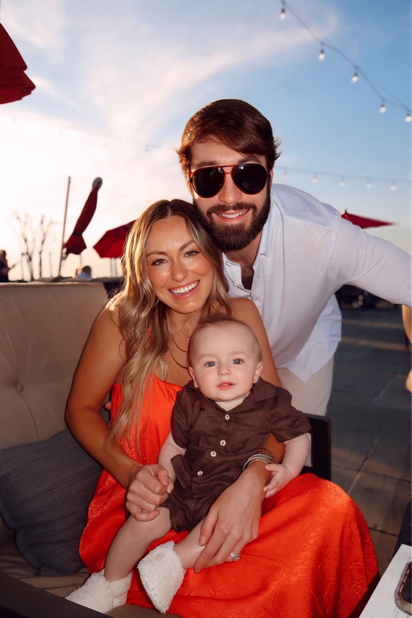 Linked my maxi dress and baby boys outfit 💛 family night out ☀️ I’m wearing size 2 in the orange, also comes in blue! The perfect summer dress, petite friendly and it’s on sale for $30!! 

#LTKFamily #LTKPetite #LTKSaleAlert