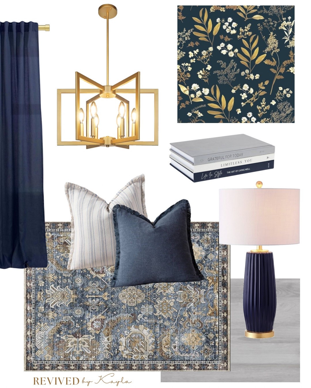 Navy and gold home color palette ⭐️

#home #homedecor #homeinspo #homedecorideas #navy #navyblue #navyandgold #colorpalette #moodboards 

#LTKFindsUnder100 #LTKHome #LTKFindsUnder50