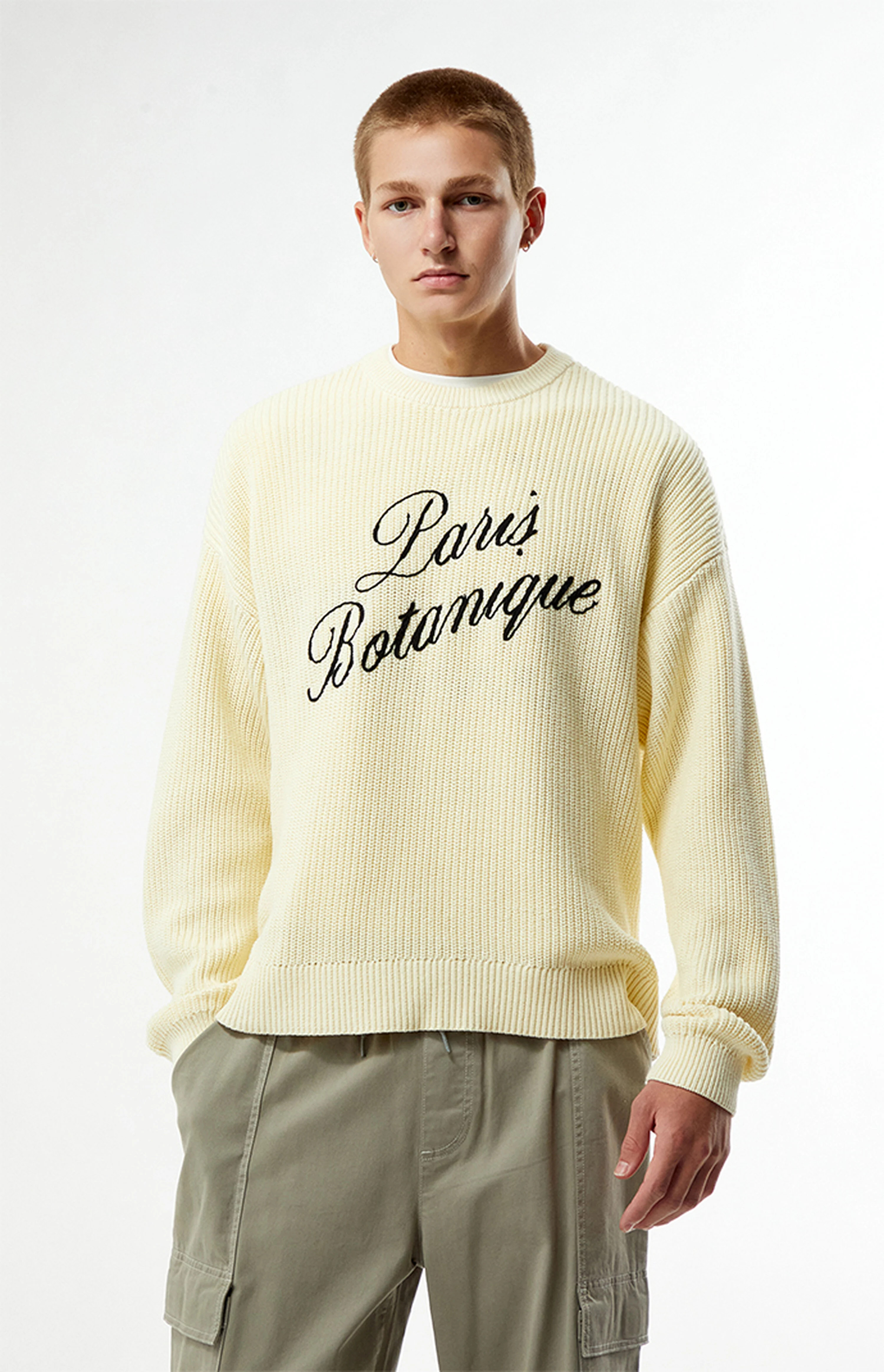 Pacsun Paris Ribbed Knit Crew Neck Sweater | PacSun