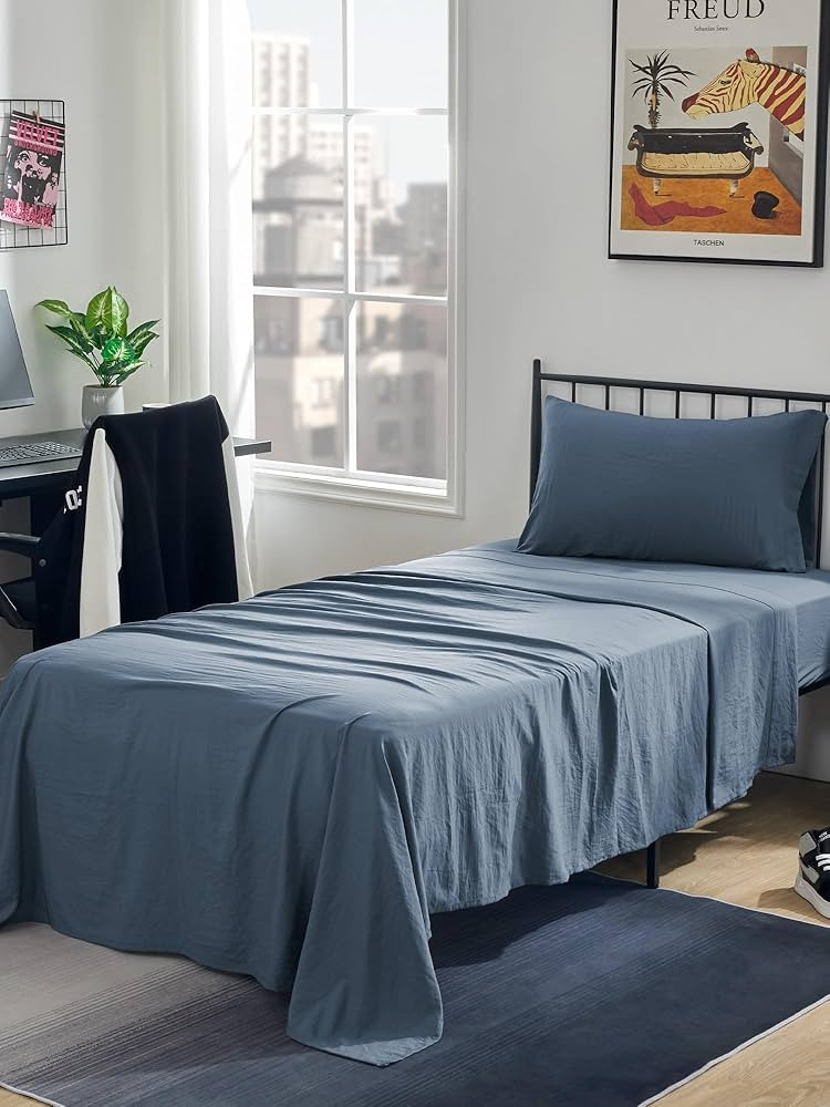 SLEEP ZONE Bed Sheets - Twin Sheets Set for Bed - Washed Microfiber - 3 Piece Hotel Luxury Beddin... | Amazon (US)