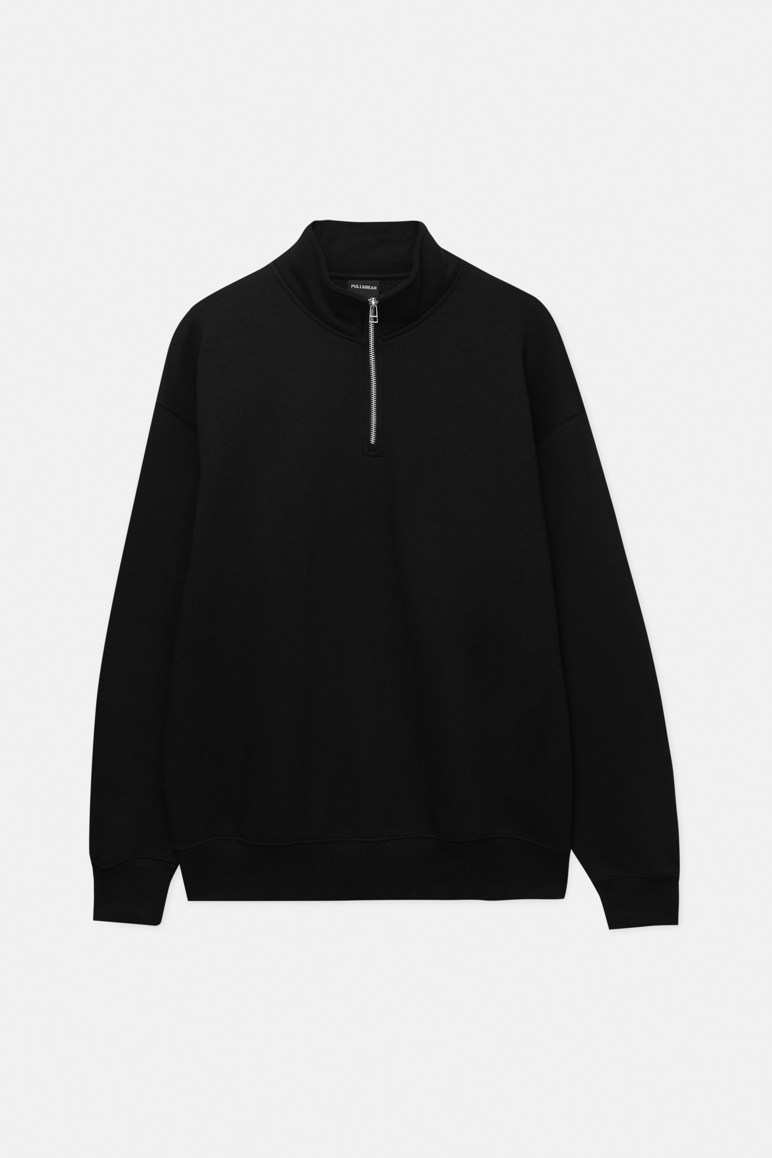 Basic coloured zip-up neck sweatshirt | PULL and BEAR UK