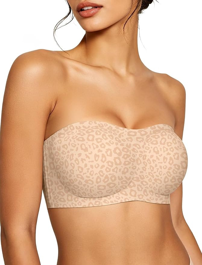 Vertvie Strapless Bra Jelly Push Up Seamless Wireless Tube Top | Amazon (US)