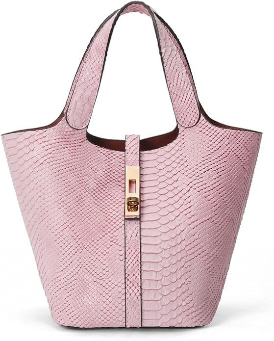 Tote Bag for Women Crocodile Pattern Satchel Bag for Women Shoulder Handbag Purse Clutch Bags for... | Amazon (US)