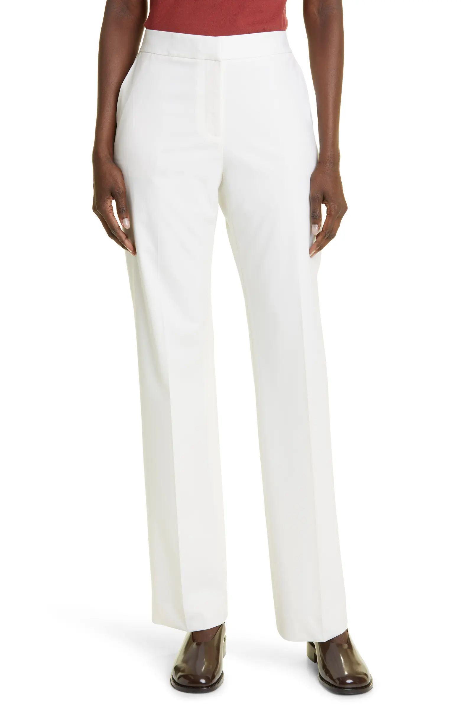 Irving Straight Leg Stretch Wool Pants | Nordstrom