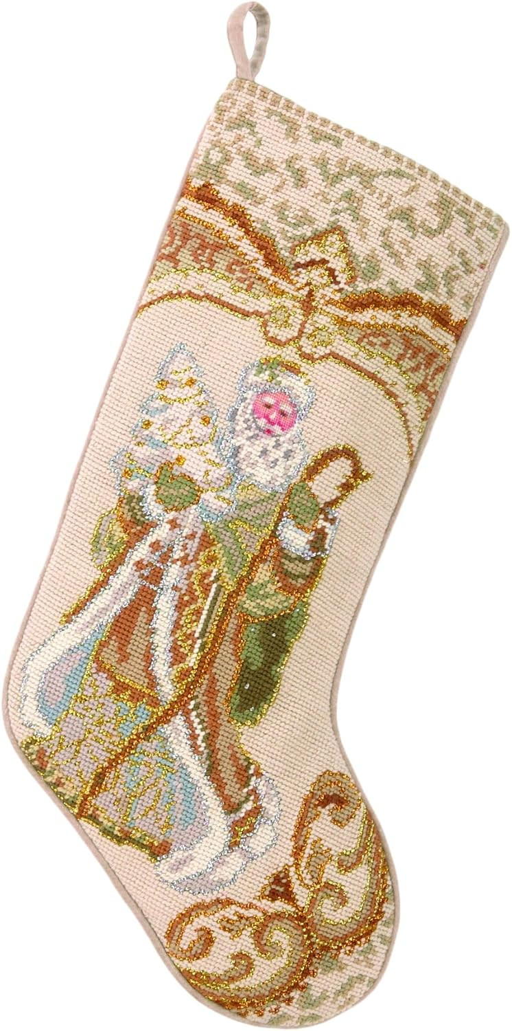 Peking Handicraft 31GY259MC Santa with Christmas Tree Needlepoint Stocking, 11x18 | Amazon (US)