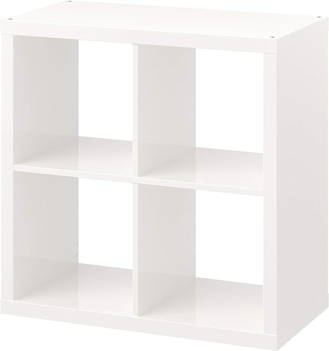 IKEA Kallax Shelf Unit, High Gloss White | Amazon (US)