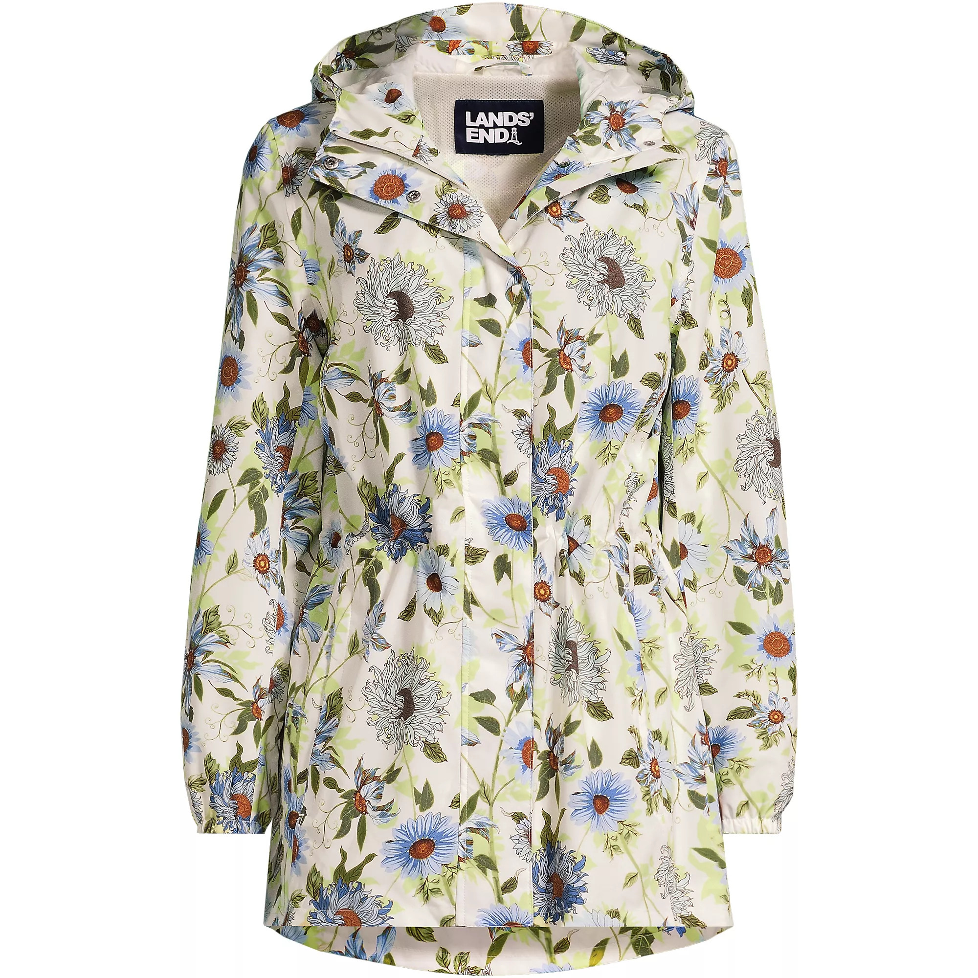 Women's Print Waterproof Hooded Packable Raincoat | Lands' End (US)