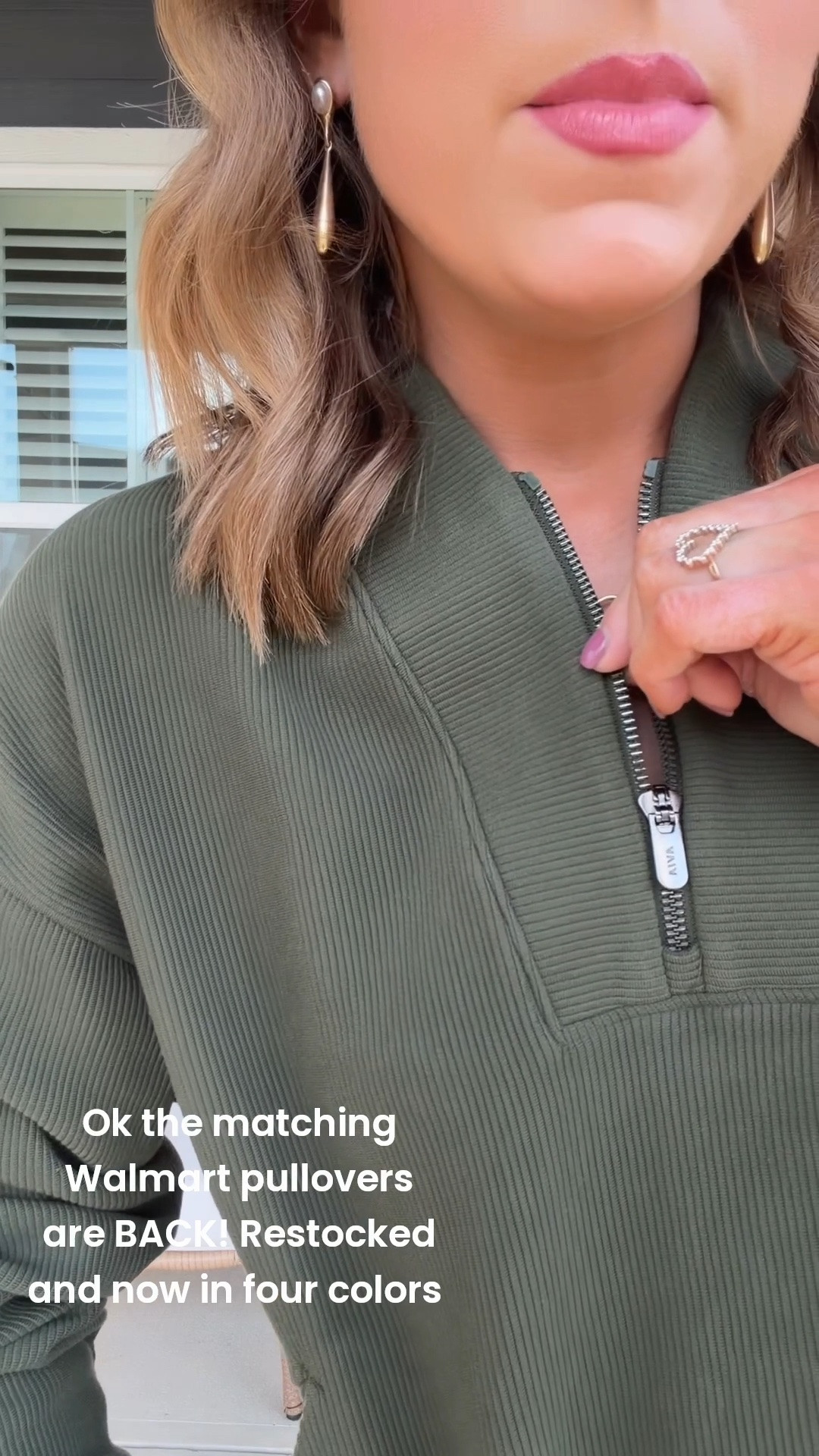 Walmart matching set WIN! 🤎 This brand new Walmart fashion set is made from the BEST ottoman ribbed material—it feels so nice, looks elevated, and is seriously the cutest comfy outfit for transitioning into cooler weather. I love the rich olive green, but it also comes in the prettiest burgundy! 😍

The quarter zip pullover + matching shorts are so good together, but both pieces would be adorable mixed and matched with other basics too. An easy Walmart outfit for errands, school drop-off, travel days, or just when you want to be comfy but still look put together!

Wearing a size S in both pieces!

#walmartfashion #walmartfinds #walmartnewarrivals #walmartstyle #walmartoutfit #walmartfashionfinds #matchingSet #comfyoutfit #affordablefashion #affordablestyle #casualoutfit #everydaystyle #momstyle #falloutfitideas #walmartmusthaves

#LTKootd #LTKPetite #LTKmomlife