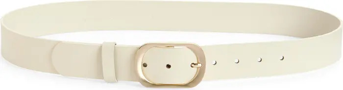Oval Buckle Leather Belt | Nordstrom