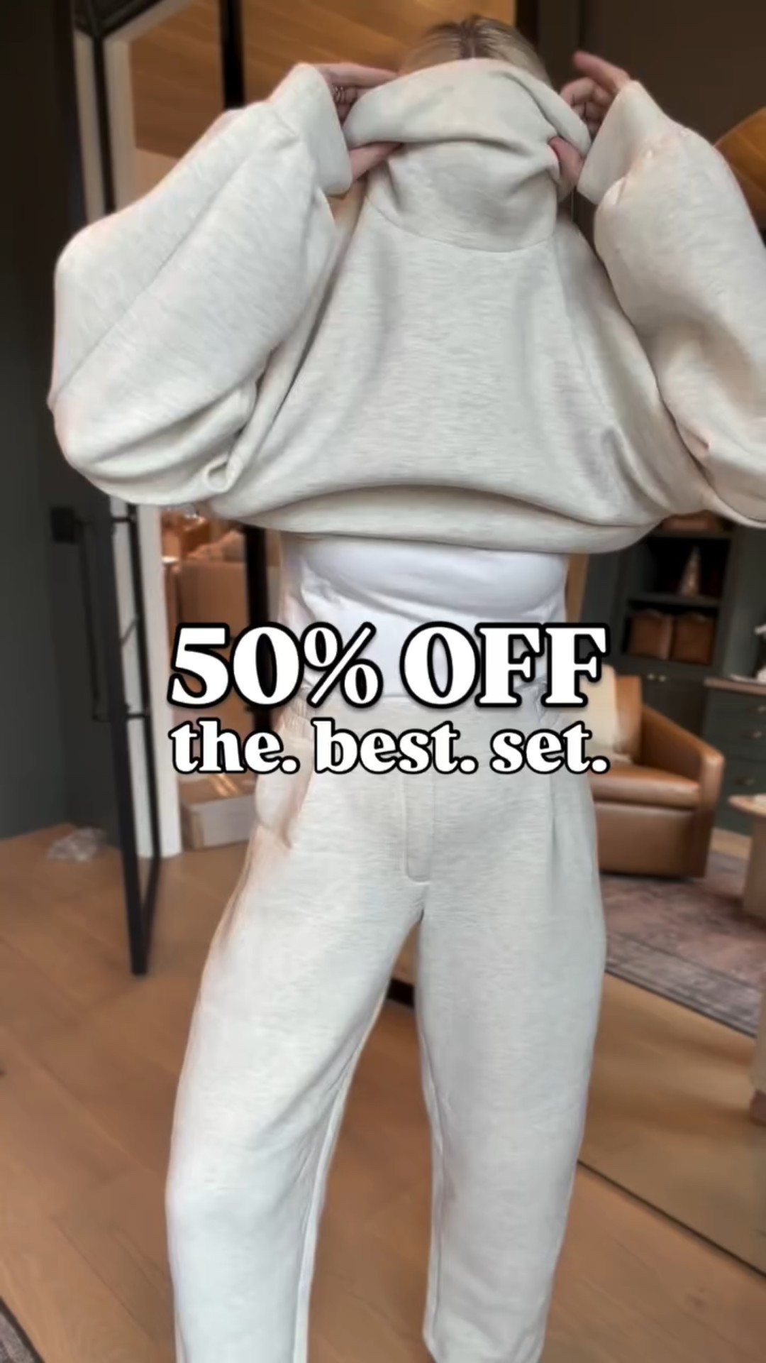 Comment SHOP and I’ll send links! The best set is finally 50% off and comes in several colors! Lengths and sizes! Perfect winter break outfit for any activity 😍 excited to wear the sweatshirt with leggings too.