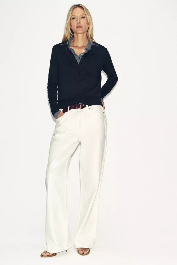 PLAIN KNIT POLO SHIRT | Zara UK