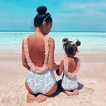 GOOCHEER Toddler Infant Kids Baby Girls Backless Watermelon Bikini Swimwear Swimsuit Bathing Suit | Amazon (US)