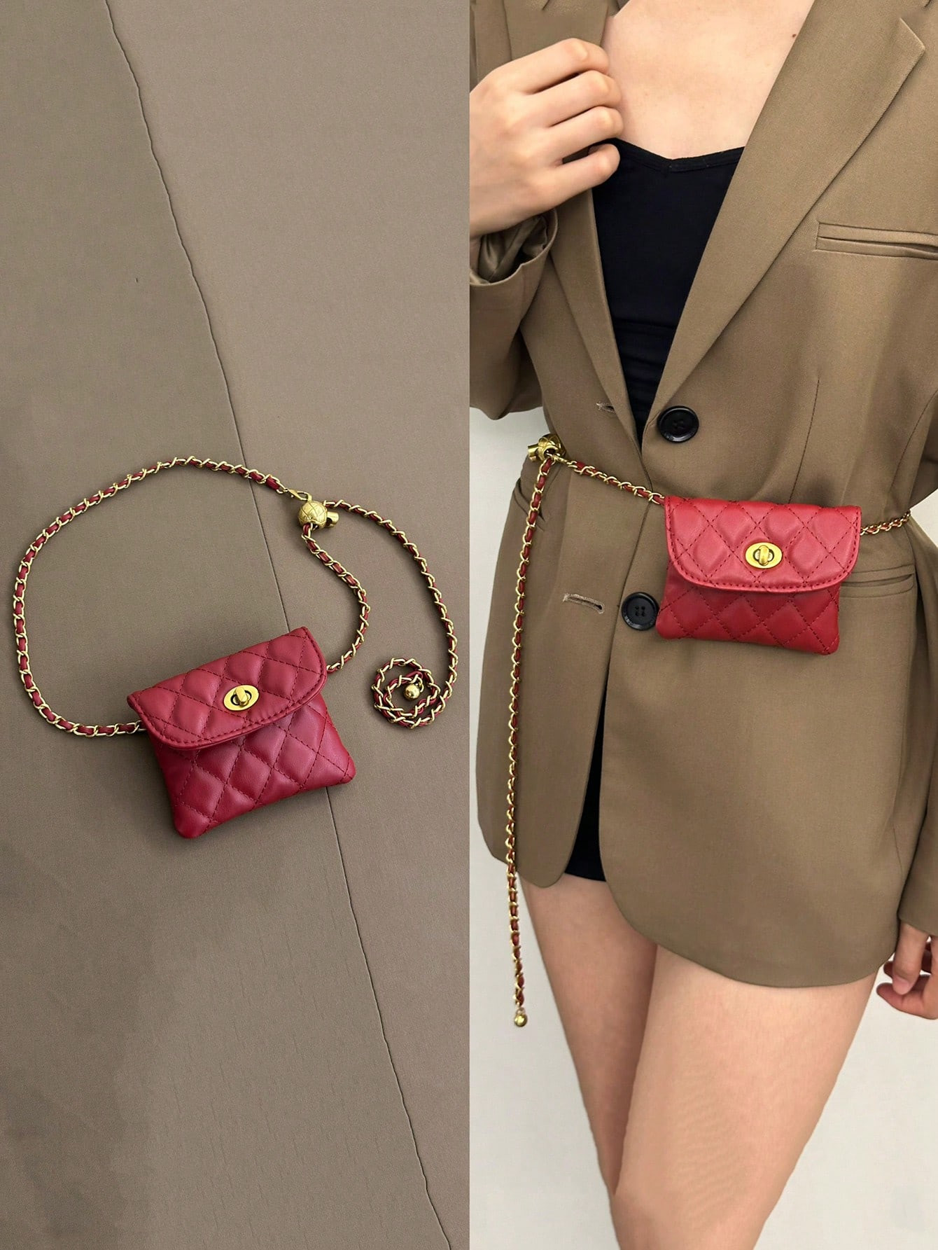 TrendsNew Fashionable Versatile Trendy Beaded Rhombus Embroidered Detachable Exquisite Chain Mult... | SHEIN