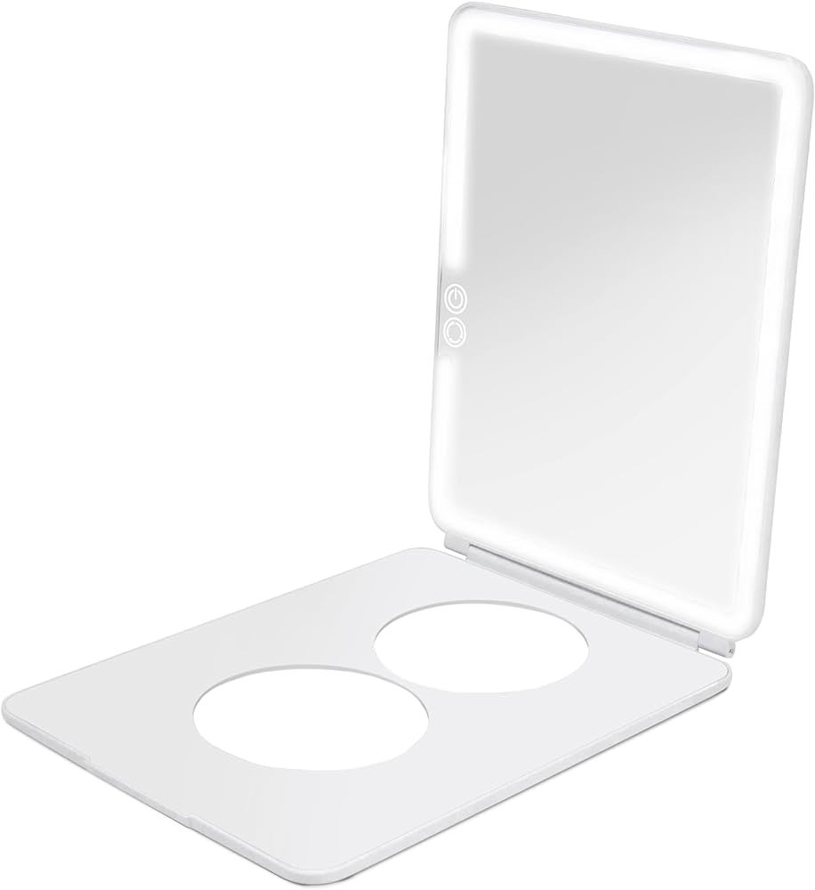 Vanity Planet Handheld Makeup Mirror with Lights, Pose 2.0 (Grey) - Light Up Travel LED Mirror wi... | Amazon (US)