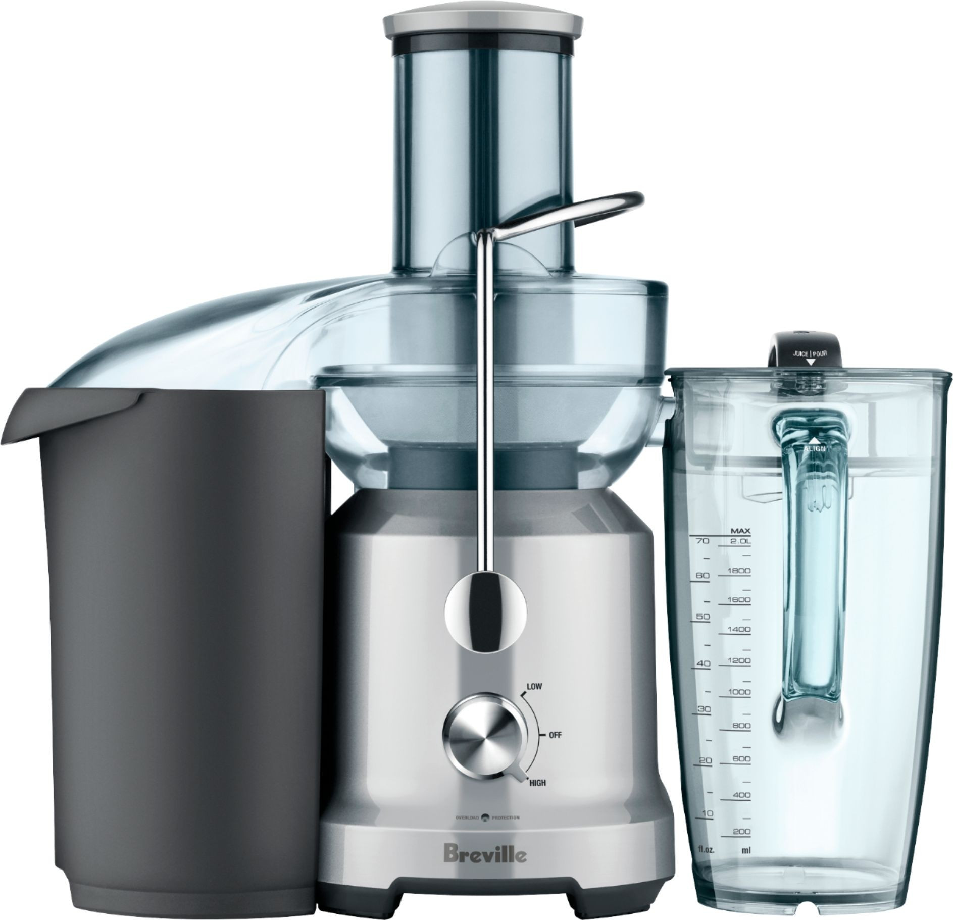Breville - Juice Fountain Cold Electric Juicer - Silver | Best Buy U.S.