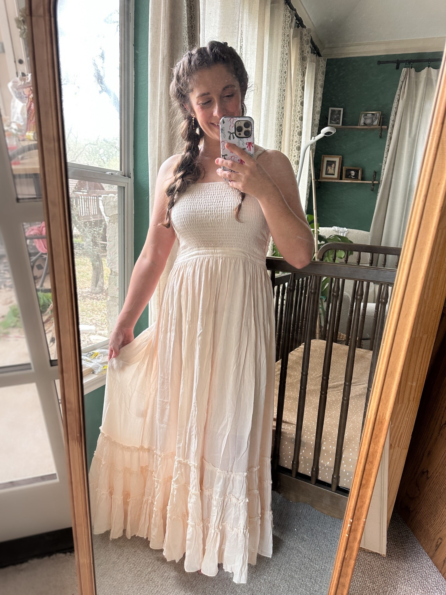 The perfect spring dress 🌿

This flowy smocked maxi is one of those dresses that works for everything, date night, brunch, family photos, or a spring event. It’s lightweight, flattering, and really comfortable to wear.

I love the feminine shape and soft neutral color, just add sandals now or a denim jacket on cooler nights.

Such an easy throw-on-and-look-put-together dress for spring 🤍

#LTKPetite #LTKmomlife #LTKSaleAlert