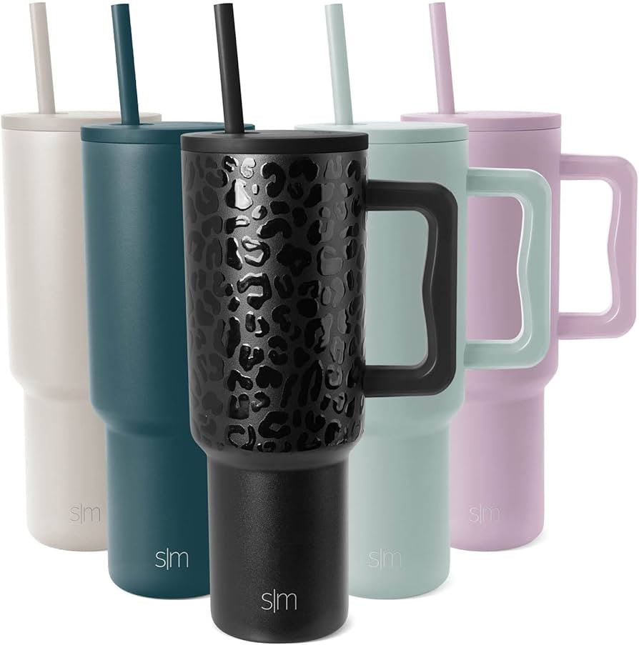 Simple Modern 40 oz Tumbler with Handle and Straw Lid | Insulated Reusable Stainless Steel Water ... | Amazon (US)