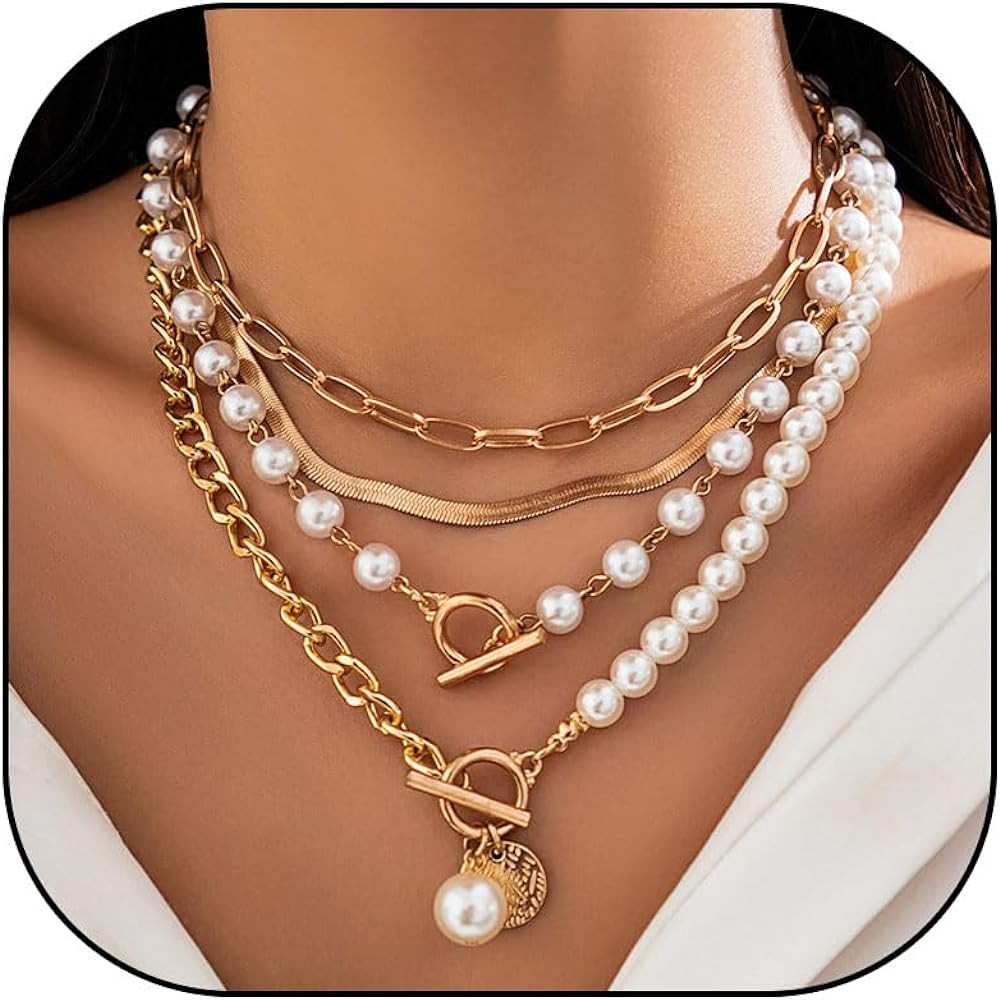 Gold Necklace Stack Layered Necklaces for Women Trendy Gold Heart Coin Necklace Dainty Charm Neck... | Amazon (US)