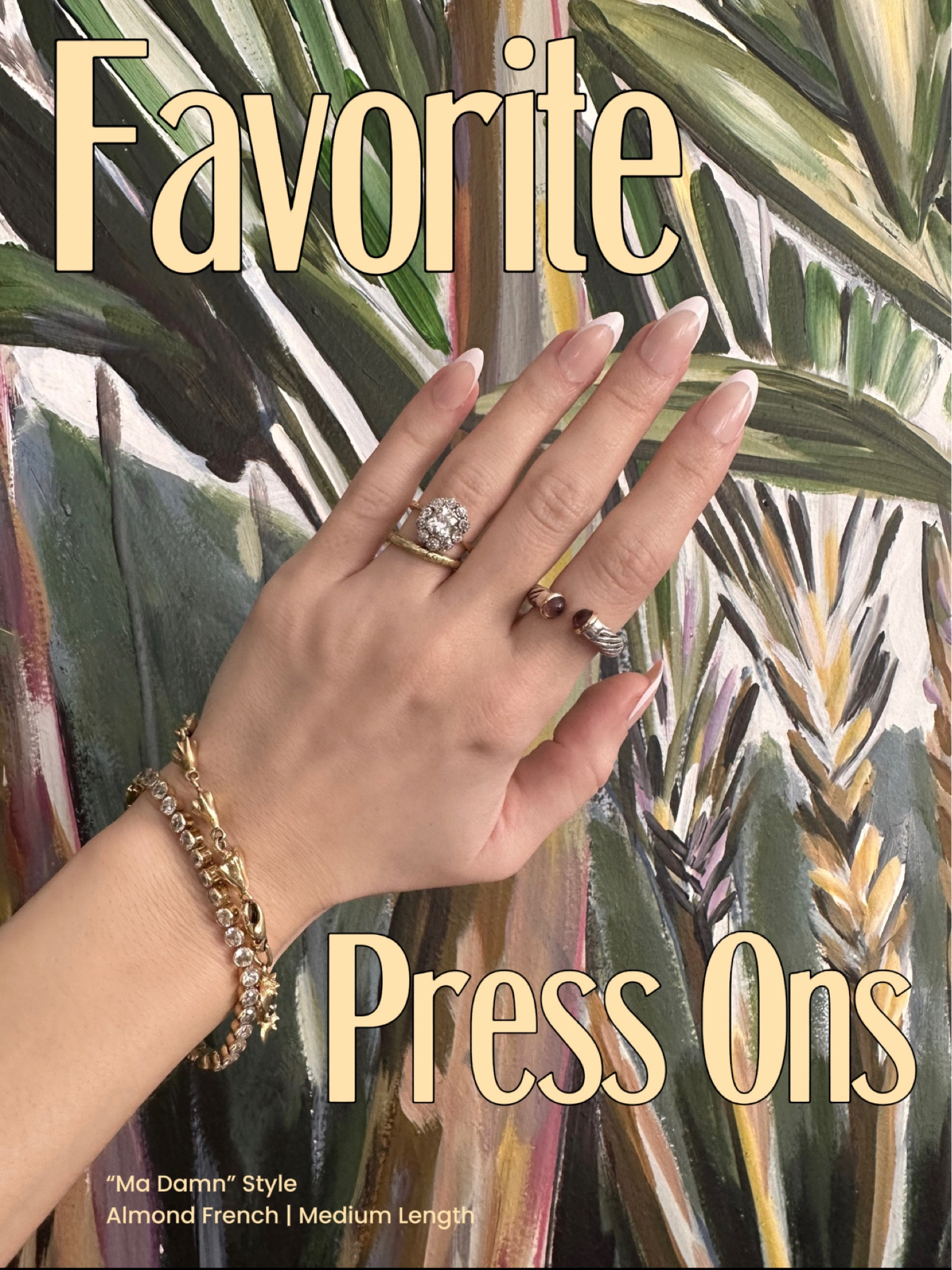 Favorite Press Ons. They are almost identical to my wedding nails 

Only $15

Presson nails | drugstore makeup | drugstore manicure | at home nails | diy manicure | David yurman | gold ring | gold jewelry | shell jewelry | diy nails | French manicure | almond nails | tennis bracelet | drugstore nails 

#LTKbeauty #LTKwedding #LTKunder50