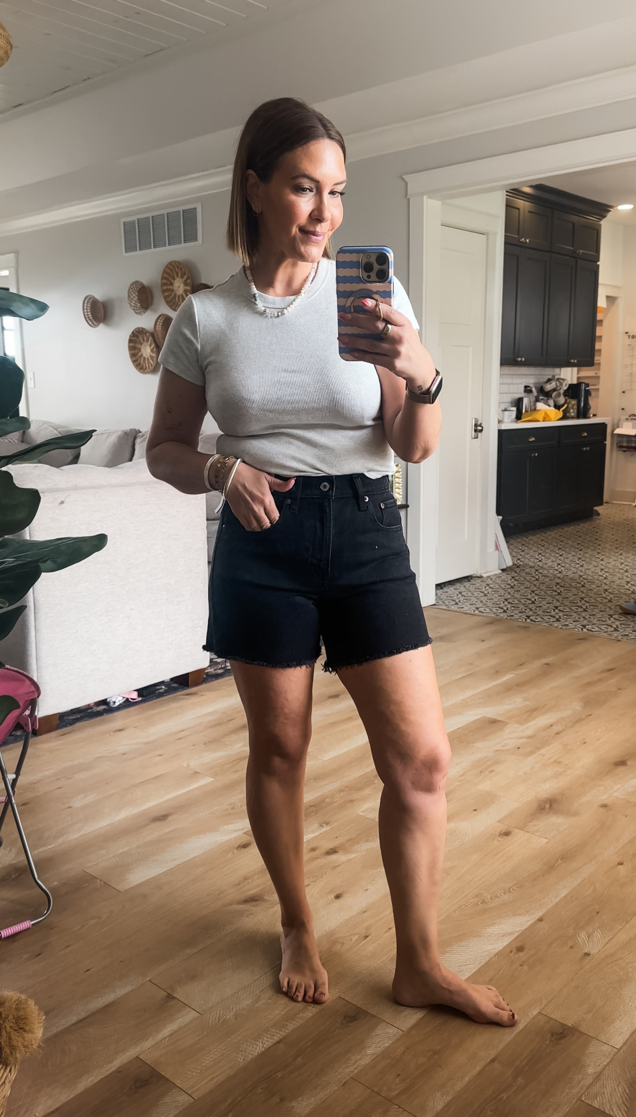 Some cute Abercrombie pieces on sale! The black denim shorts I suggest sizing up!  

 #LTKootd #LTKOver40 #LTKSaleAlert