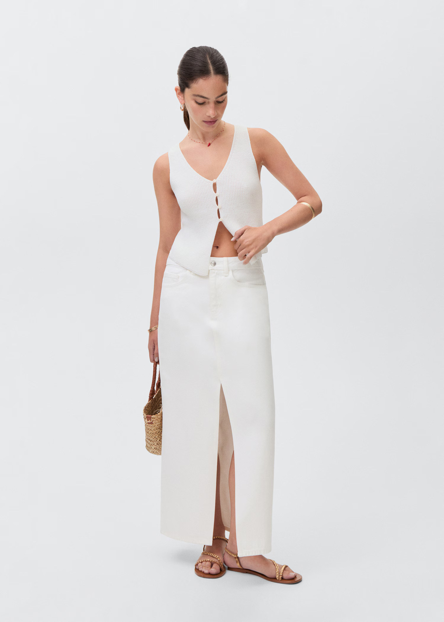 Long denim skirt | Mango (US/MX/AU)