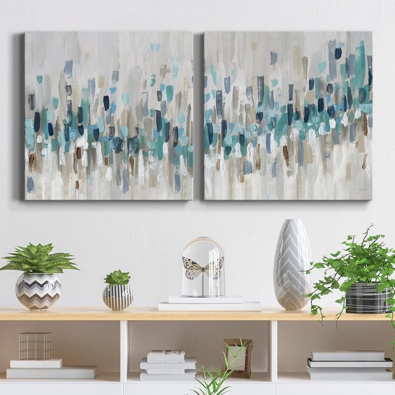 Staccato Blue I - 2 Piece Wrapped Canvas Print | Wayfair North America