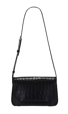 Cuyana Concertina Shoulder Bag in Black Croc from Revolve.com | Revolve Clothing (Global)