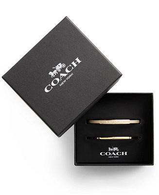 Faux Stone Enamel Signature Bangle Bracelet Set | Macy's