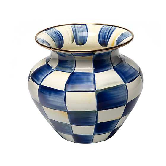 Royal Check Large Vase without Bow | MacKenzie-Childs