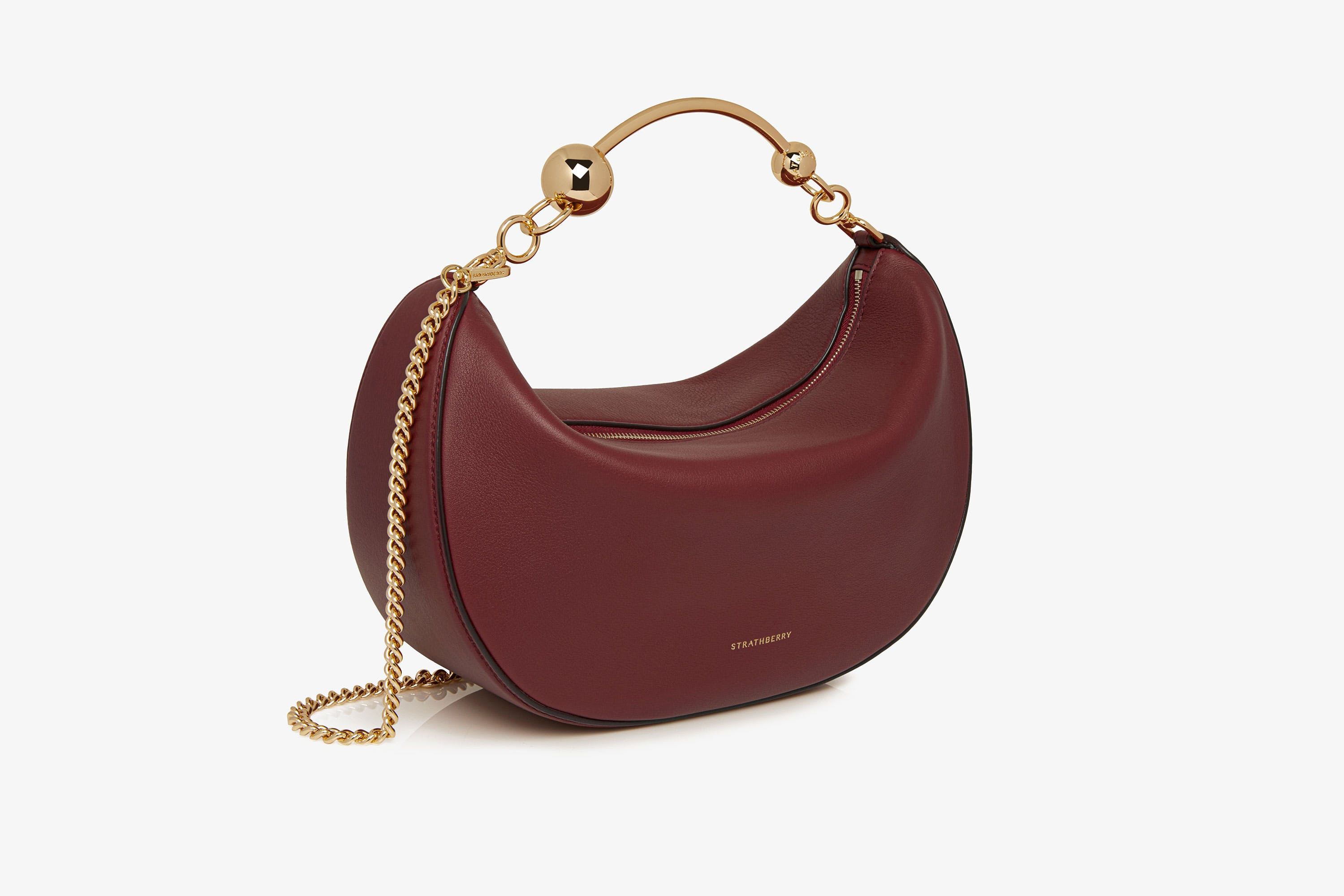 Strathberry - Crescent Moon - Burgundy | Strathberry