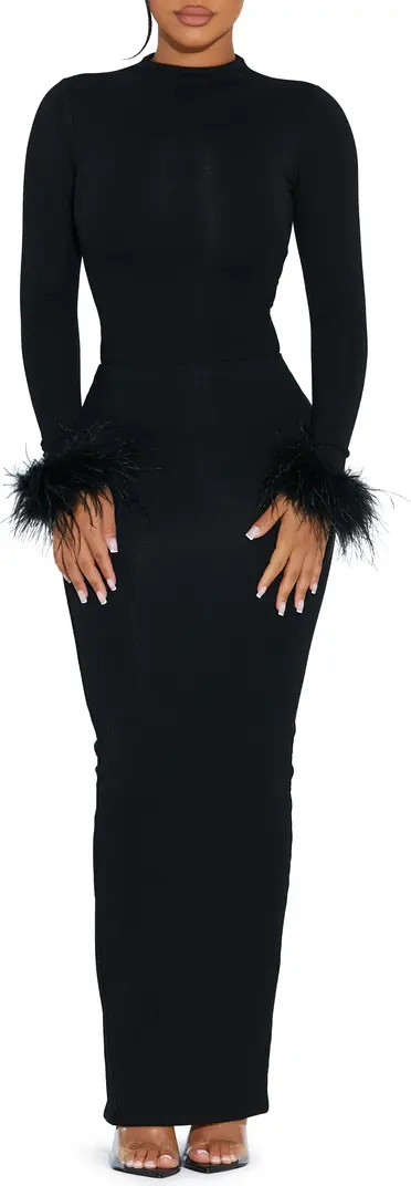 Fine Feathers Long Sleeve Bodysuit | Nordstrom