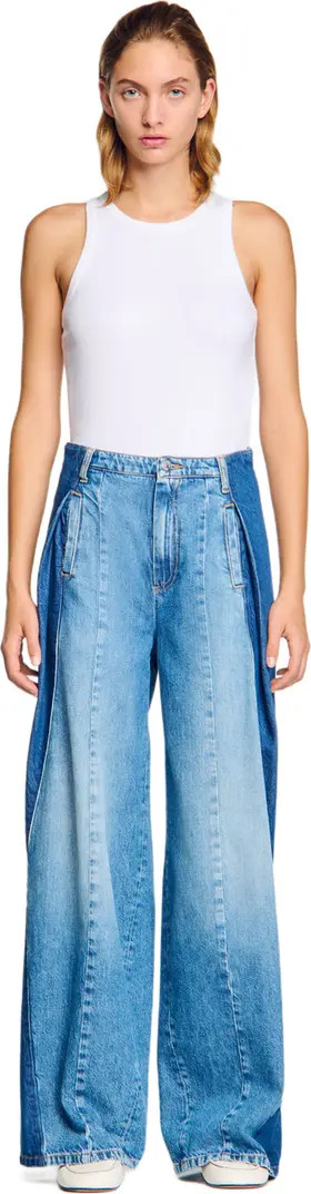 SANDRO Jeans with contrasting panels | Nordstrom | Nordstrom