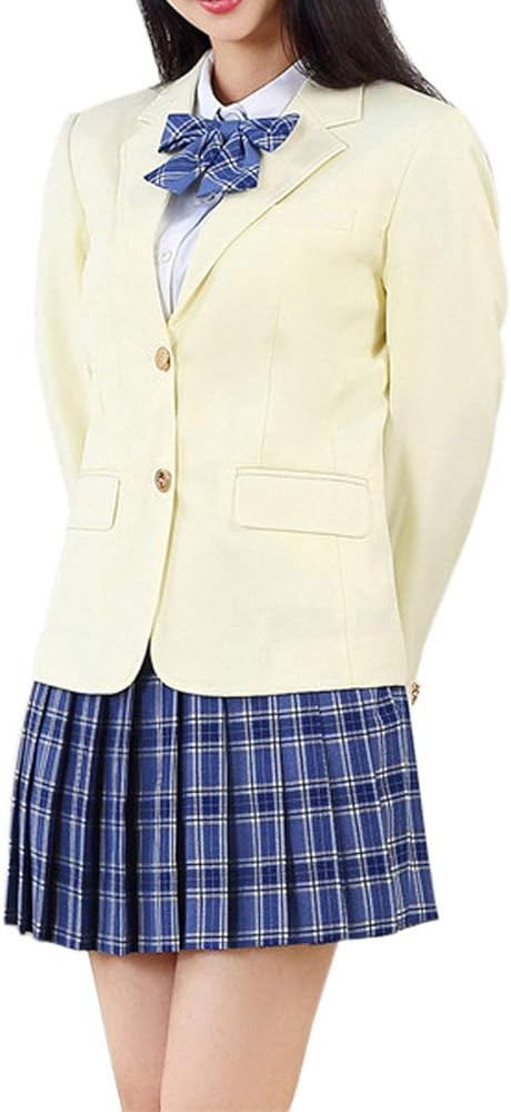 PAODIKUAI Women's Classic School Blazer 2 Button Casual Work Office Blazer Jacket | Amazon (US)