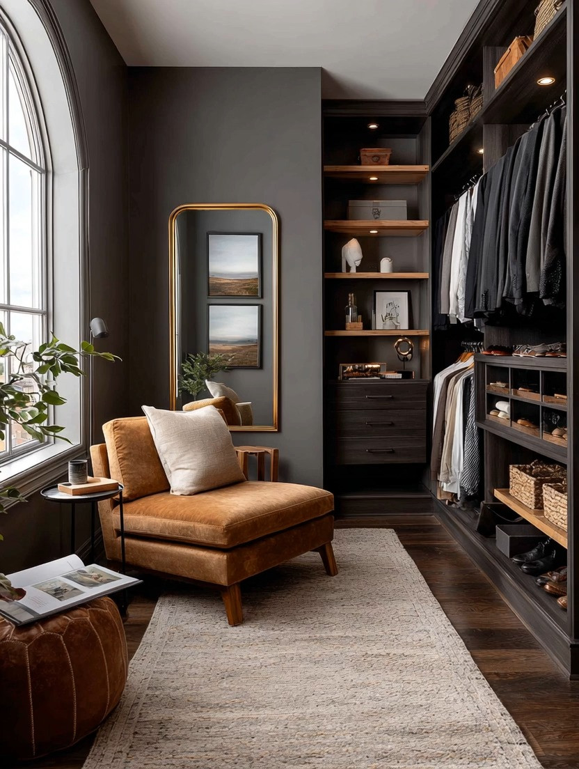A man’s dressing room isn’t just about storage—it’s about clarity, comfort, and quiet confidence.

Start with two essentials: a comfortable lounge chair and a statement mirror.

An organized closet helps you make decisions faster. But a well-placed chair? That’s where you pause for a moment—review your look, check the details, maybe scroll through a quick email before stepping out.

The mirror adds structure. The chair adds ease.

Together, they turn a functional closet into a refined, personal space.

Create this look with our curated selection of lounge chairs and statement mirrors—product options linked below.

#mensstyle #homedecorideas #closetdesign #interiordesign 

 #LTKHome #LTKMens