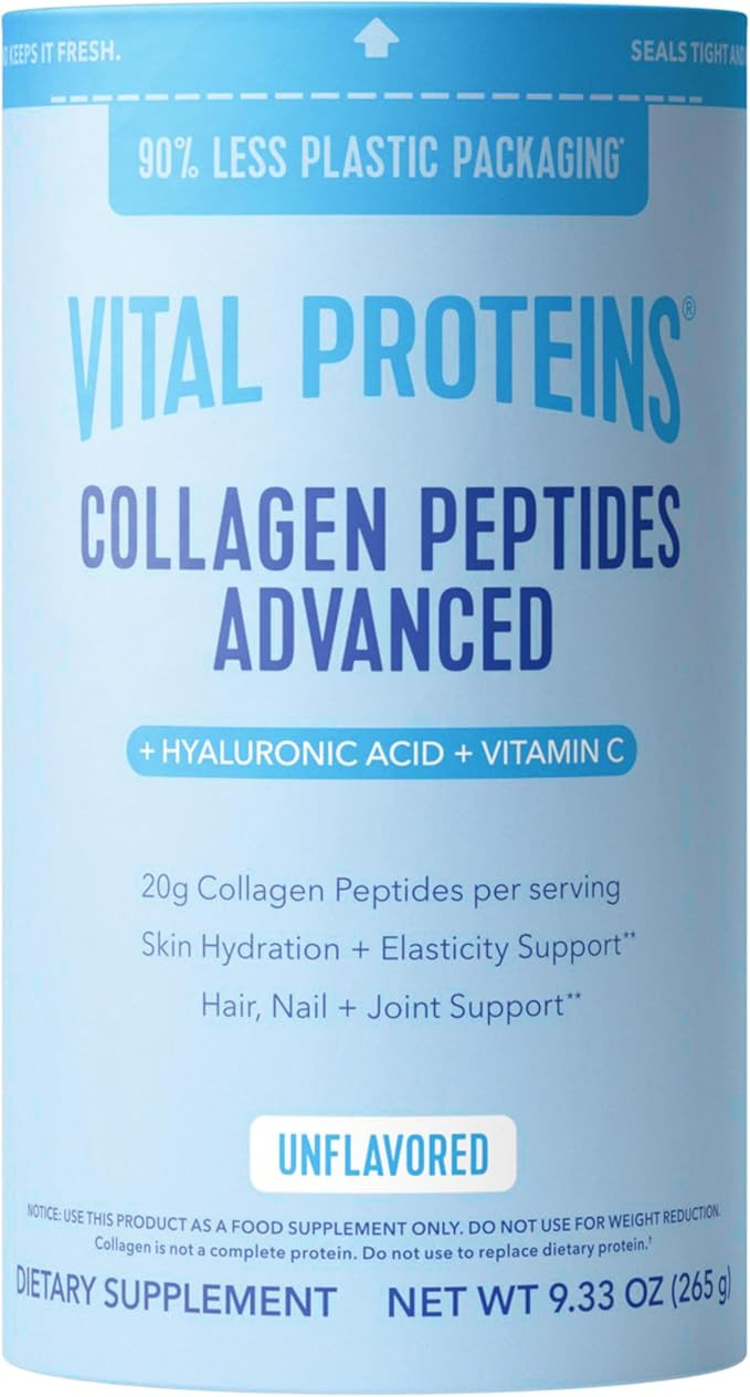Vital Proteins Collagen Peptides Powder Advanced with Hyaluronic Acid & Vitamin C, Collagen Suppl... | Amazon (US)