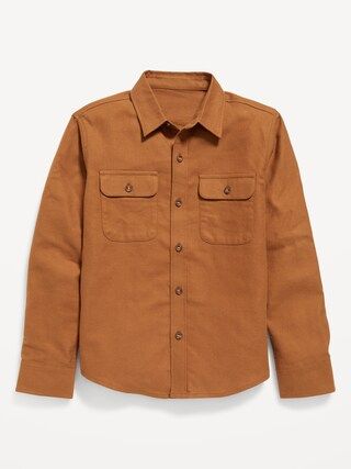 Soft-Brushed Flannel Pocket Shirt for Boys | Old Navy (US)