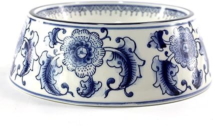 SYNWISH Handpainted Blue & White Porcelain Dog Bowls, Non Slip Non Spill 7.2 Inch Ceramic Dog Cat... | Amazon (US)