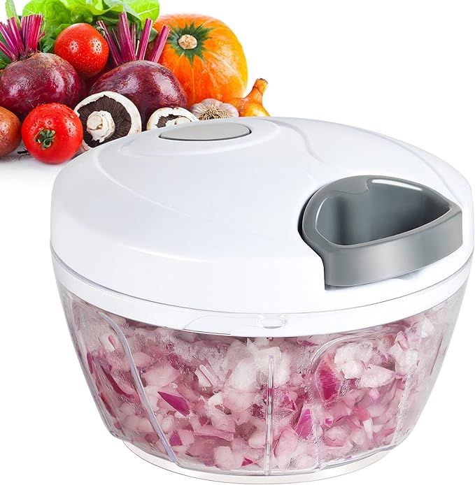 Ourokhome Mini Garlic Grinder Onion Chopper, Manual Food Processor Portable Speed Vegetable Cutte... | Amazon (US)
