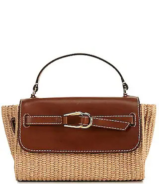 Loeffler Randall Alexi Straw Crossbody Bag - Natural/Cacao | Dillard's