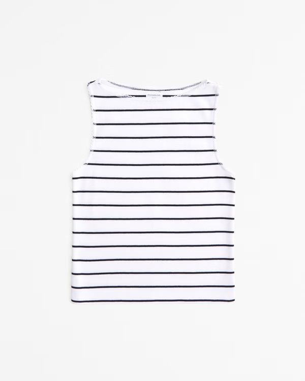 girls cropped shell rib tank | girls tops | Abercrombie.com | Abercrombie & Fitch (US)